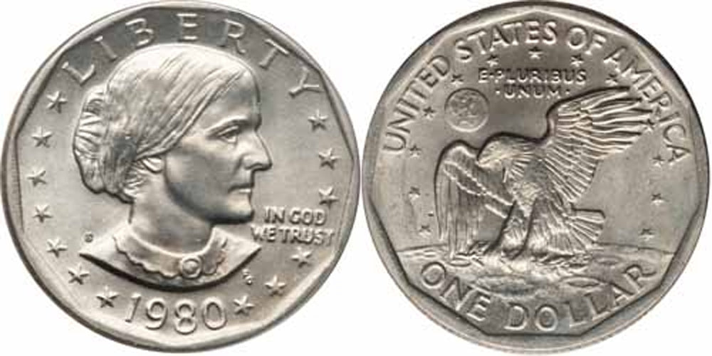 1980 - P, D, S Susan B. Anthony Dollar - 3 Coin Set