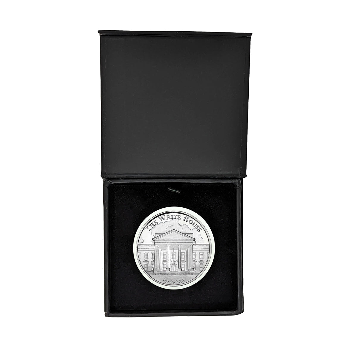 2024 President Trump Fight 7.13.24 Coin 1 Ounce Silver Round in Air Tite and Black Magnet Close Gift Box