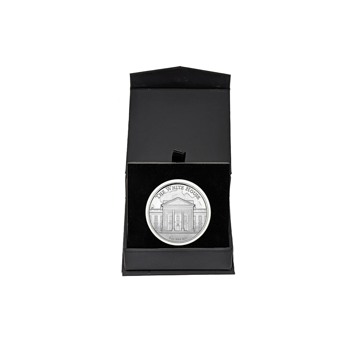 2024 President Trump Fight 7.13.24 Coin 1 Ounce Silver Round in Air Tite and Black Magnet Close Gift Box