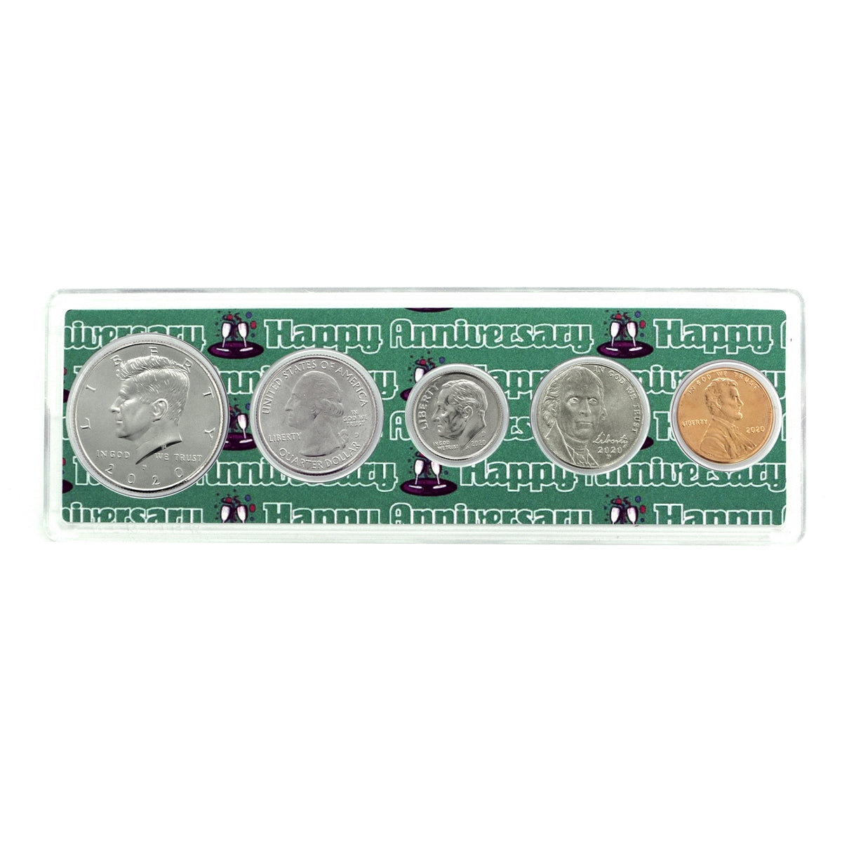 2020 5 Coin Anniversary Year Coin Set in Happy Anniversary Holder