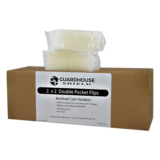 2x2 Shield Coin Flip - Polypropylene Bulk/1000 Pack