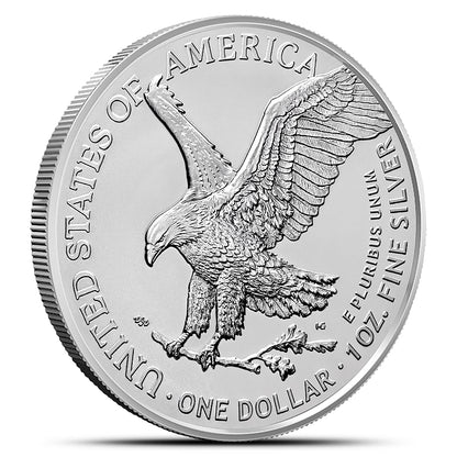 1925 Peace Dollar and 2025 Silver Eagle 100 Year Silver Dollar Set in Specialty Felt Lined Black Box
