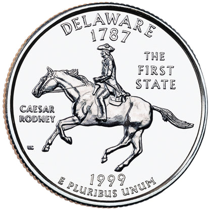 1999-D Delaware State Quarter - 40 Coin Roll