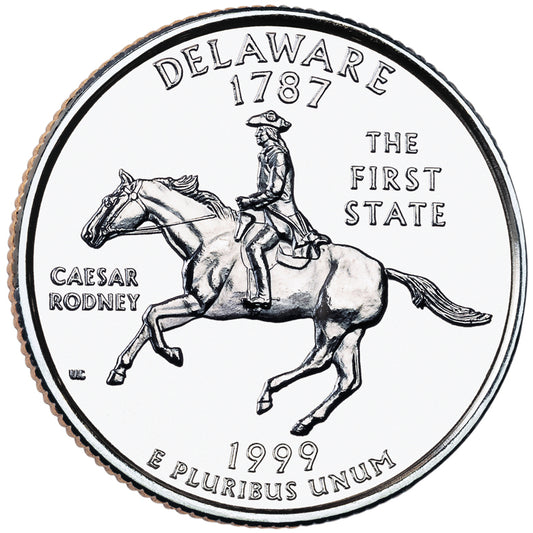 1999-D Delaware State Quarter - Single Coin