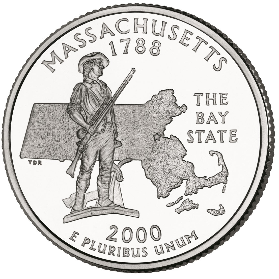 2000-P Massachusetts State Quarter - Single Coin
