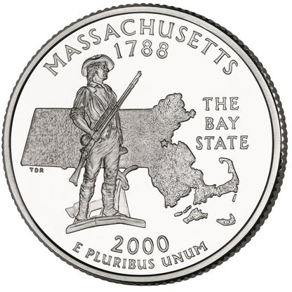 2000-P Massachusetts State Quarter - Single Coin