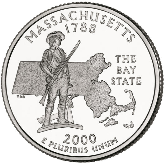 2000-D Massachusetts State Quarter - Single Coin