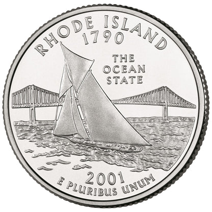 2001-P Rhode Island State Quarter - Roll of 40 Coins