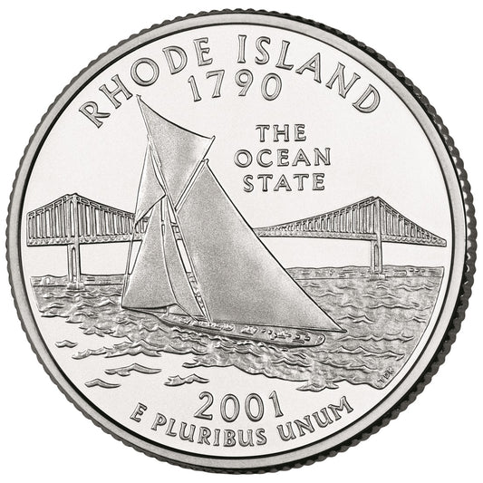 2001-D Rhode Island State Quarter - Single Coin