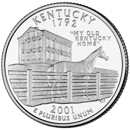 2001-D Kentucky State Quarter - Single Coin