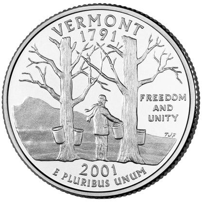 2001-D Vermont State Quarter - Single Coin BU