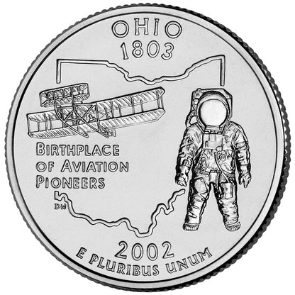 2002-D Ohio State Quarter - Roll of 40 Brilliant Uncirculated Coins