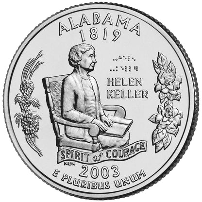 2003-D Alabama State Quarter - Single Coin