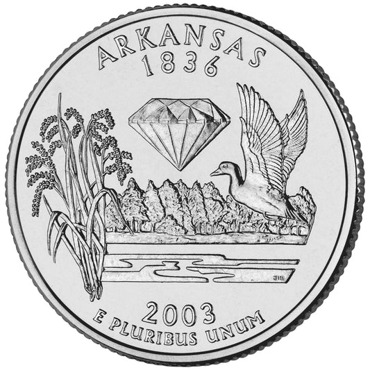 2003-D Arkansas State Quarter - Single Coin