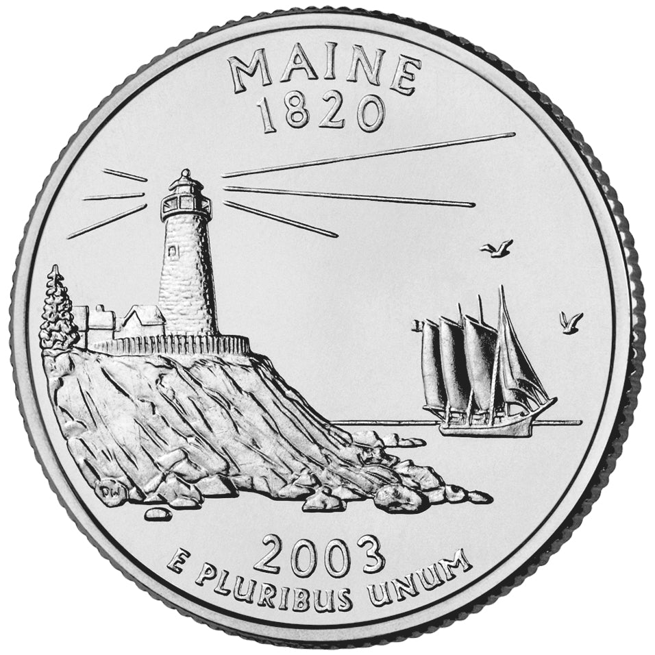 2003-D Maine State Quarter - Single Coin