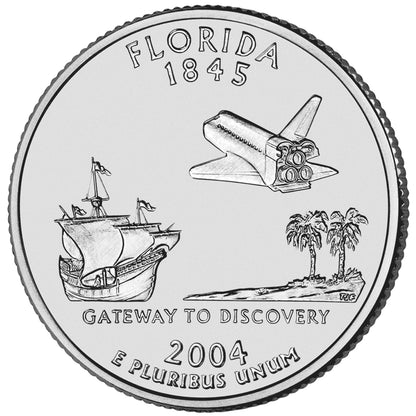 2004-D Florida State Quarter - 40 Coin Roll