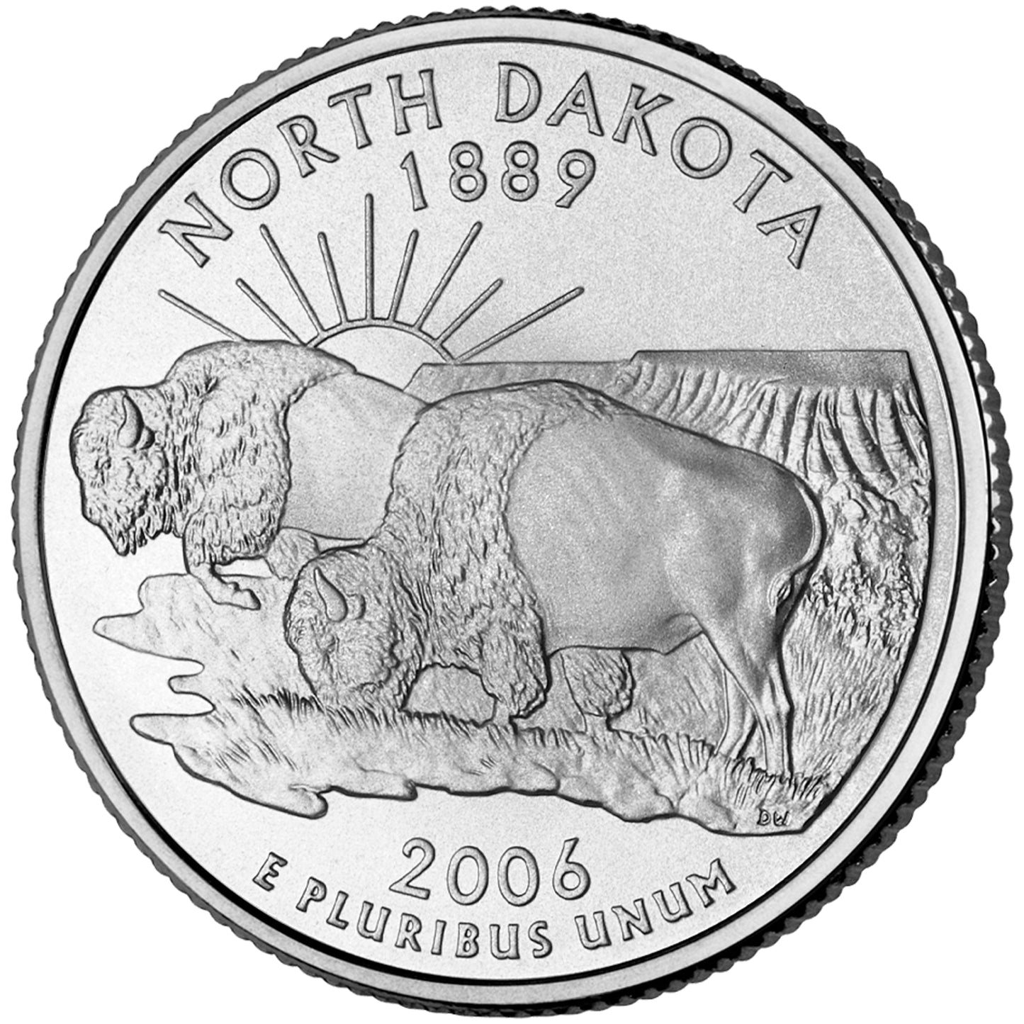 2006-D North Dakota State Quarter - Single Coin