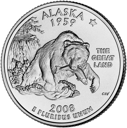 2008-D Alaska State Quarter - 40 Coin Roll