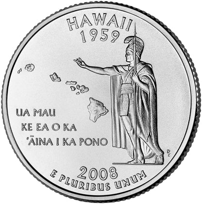 2008-P Hawaii State Quarter - Single Coin