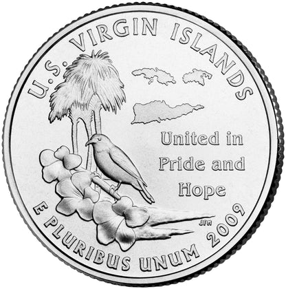 2009-P U.S. Virgin Islands Territory Quarter Roll - 40 Coins BU