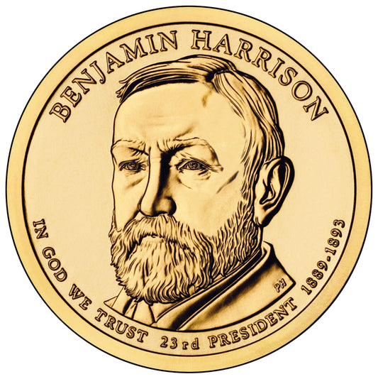 2012 Benjamin Harrison Presidential Dollar - Single Coin
