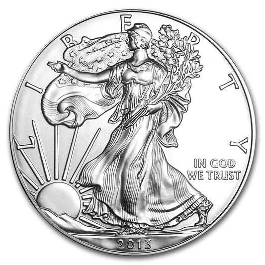 2013 American Silver Eagle - Gem Brilliant Uncirculated with COA