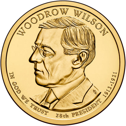 2013 Woodrow Wilson Presidential Dollar - Single Coin