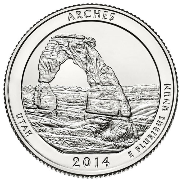 2014-P Arches National Park Quarter - Single Coin