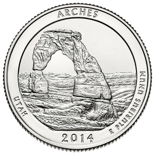 2014-P Arches National Park Quarter - Single Coin