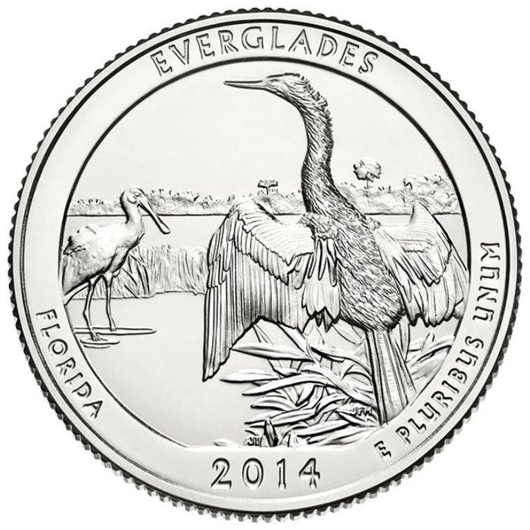 2014-P Everglades National Park Quarter Single Coin