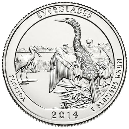 2014-P Everglades National Park Quarter Single Coin