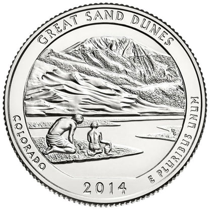 2014-P Great Sand Dunes National Park Quarter - Roll of 40 Coins
