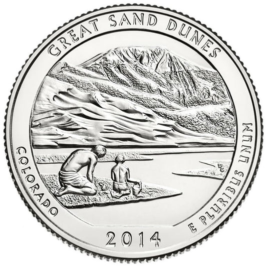 2014-P Great Sand Dunes National Park Quarter - Single Coin