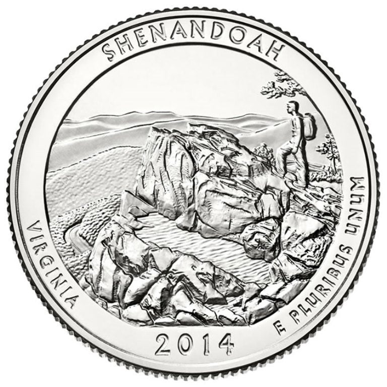 2014-P Shenandoah National Park Quarter - Roll of 40 Coins