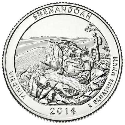 2014-P Shenandoah National Park Quarter - Roll of 40 Coins