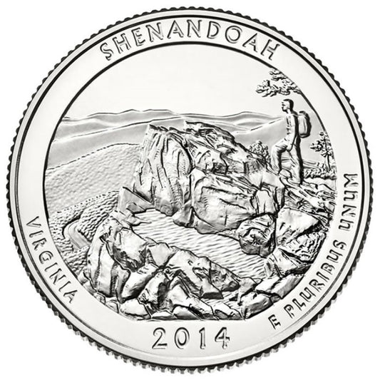 2014-P Shenandoah National Park Quarter - Single Coin