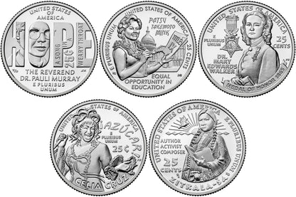 2022 - 2025 P and D BU American Women Quarter 40 Coin Set