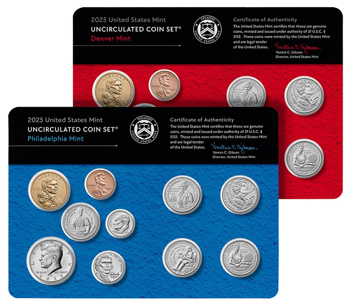 2025 P&D U.S. Mint Uncirculated 20 Coin Mint Set