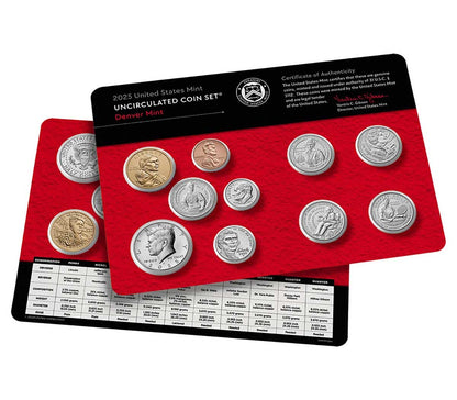 2025 P&D U.S. Mint Uncirculated 20 Coin Mint Set