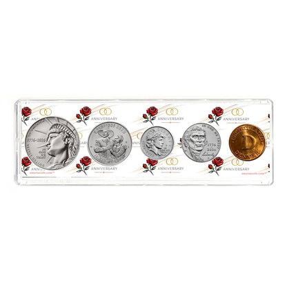 2026 Anniversary Year Coin Set in Happy Anniversary Holder