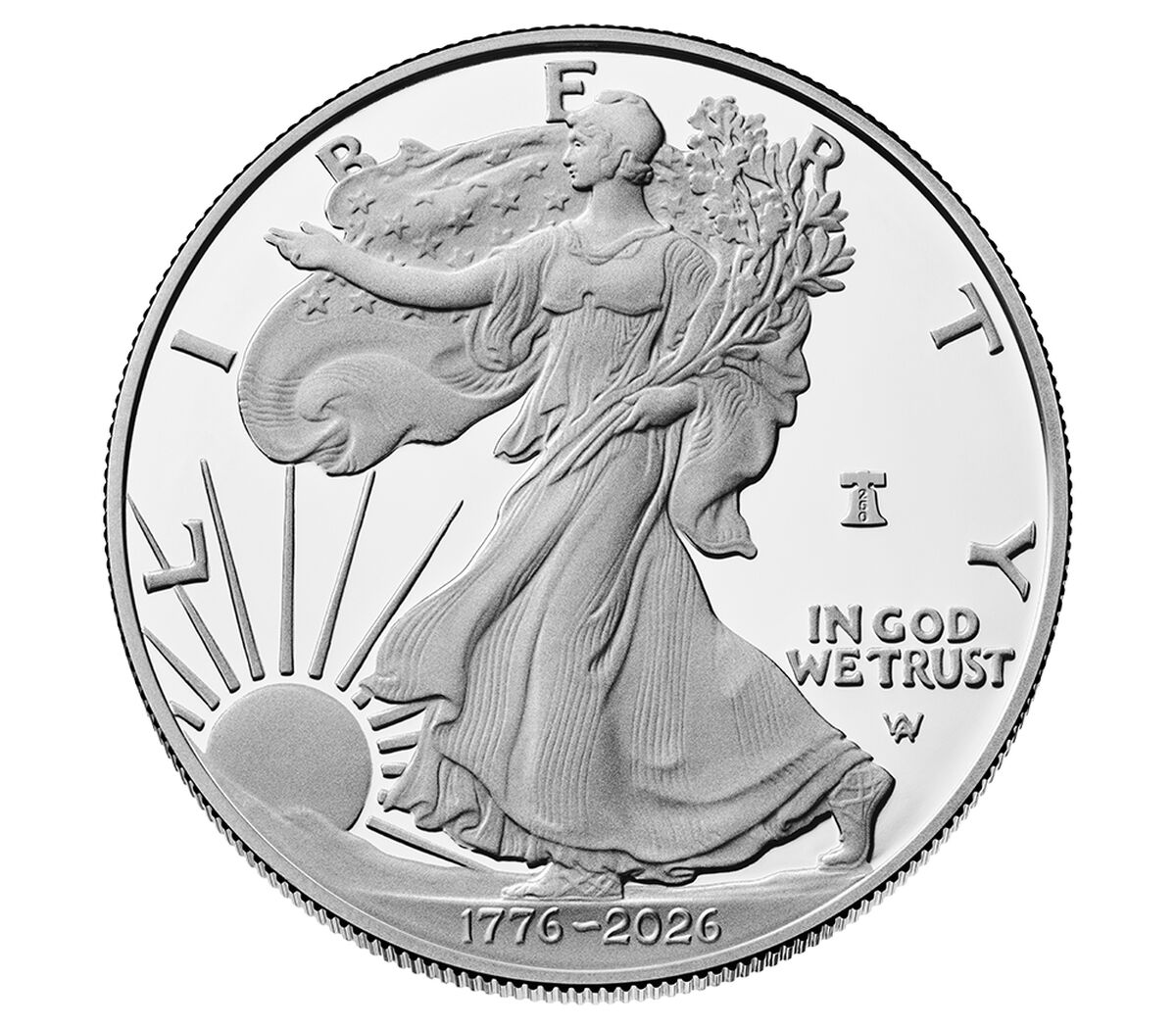 2026 W Proof Silver Eagle 1776 ~ 2026 Dual Date with Liberty Bell 250 Privy Mark