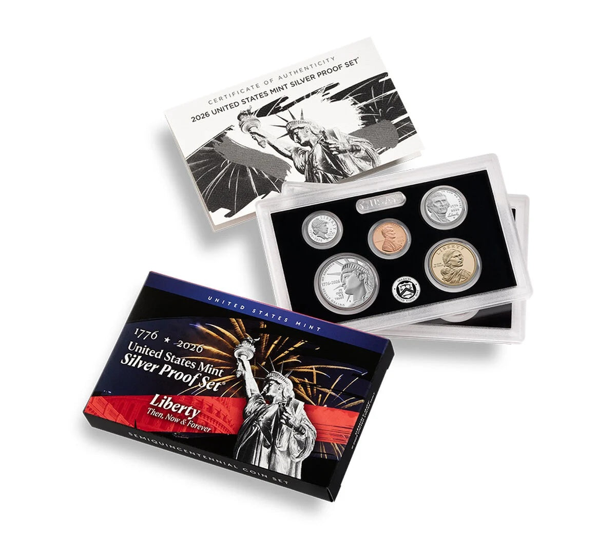 2026 S - U.S. Mint 10-Coin Silver Proof Set from the San Francisco Mint - 1776-2026 Semiquincentennial Dated Coins