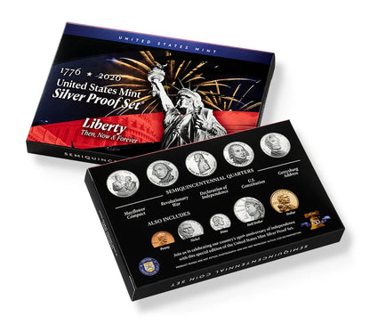 2026 S - U.S. Mint 10-Coin Silver Proof Set from the San Francisco Mint - 1776-2026 Semiquincentennial Dated Coins