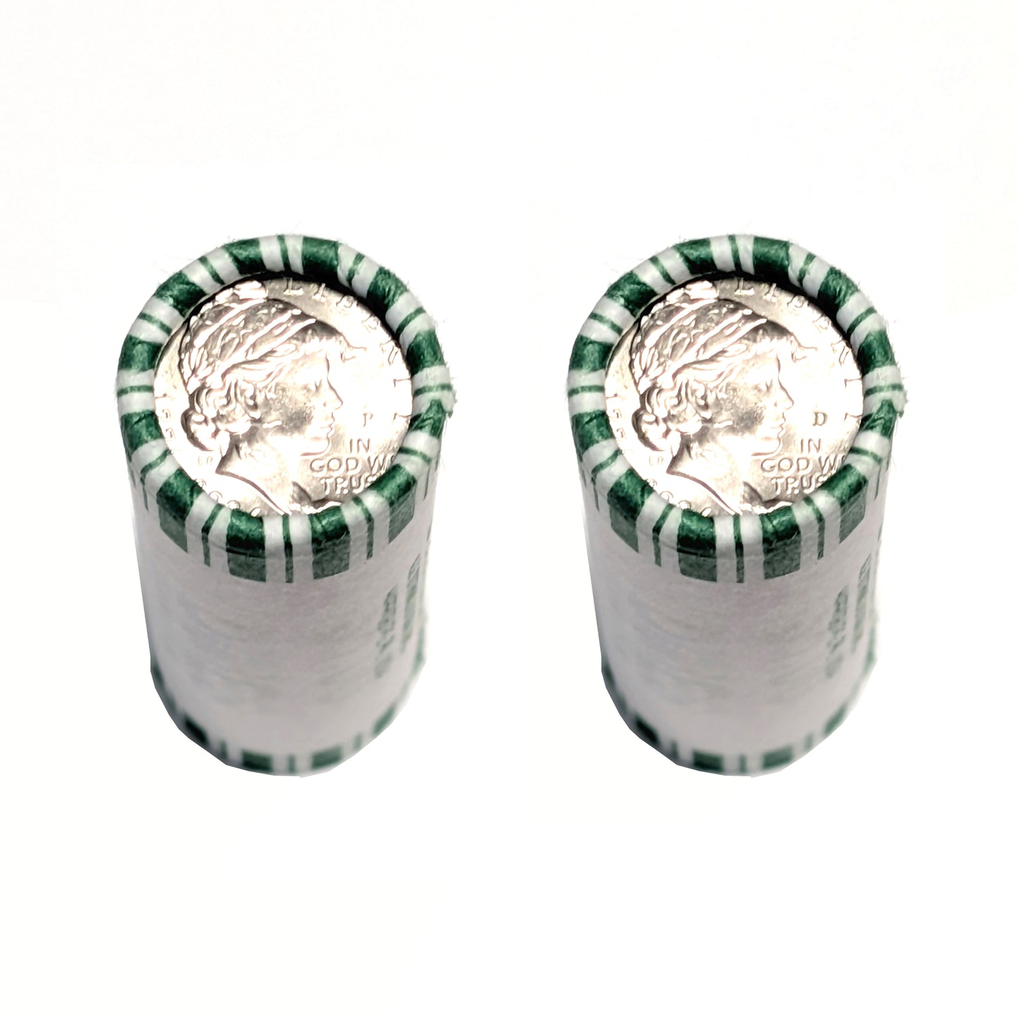 2026 P and D Two 50 Coin Roll Set of Dual Dated 1776 - 2026 Emerging Liberty Dime Semiquincentennial Coin Collection SemiQ