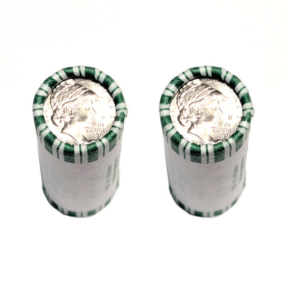2026 P and D Two 50 Coin Roll Set of Dual Dated 1776 - 2026 Emerging Liberty Dime Semiquincentennial Coin Collection SemiQ