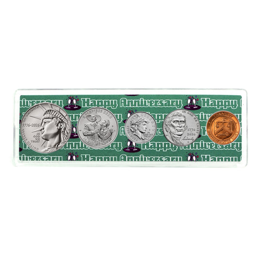 2026 Anniversary Year Coin Set in Happy Anniversary Holder