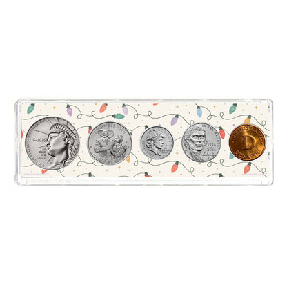 2026 Birth Year Coin Set in "Christmas Lights" Holder