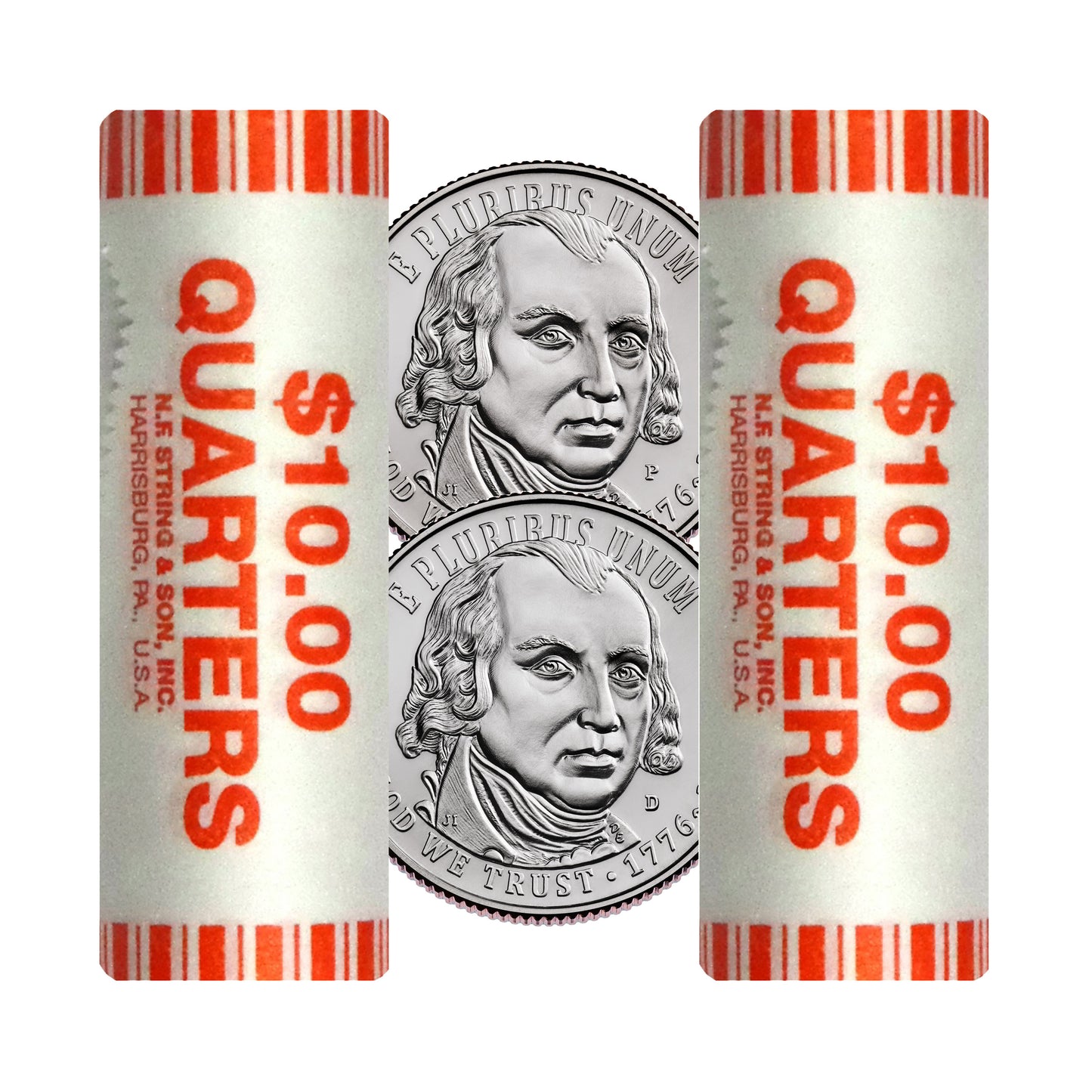 Presale! 2026 - P and D U.S. Constitution Quarter Two 40 Coin Rolls | 1776–2026 America 250 Semiquincentennial Coin