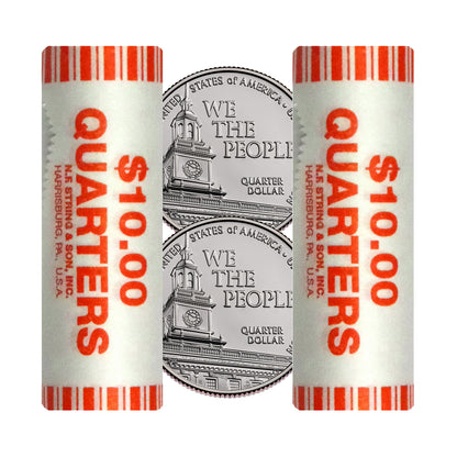 Presale! 2026 - P and D U.S. Constitution Quarter Two 40 Coin Rolls | 1776–2026 America 250 Semiquincentennial Coin