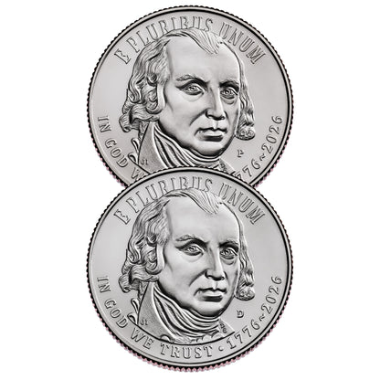 Presale! 2026 P&D U.S. Constitution Quarter 2-Coin BU Set | Philadelphia & Denver Mint | 1776-2026 America 250